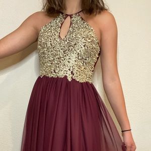 My Michelle Prom Sleeveless Applique Ball Gown